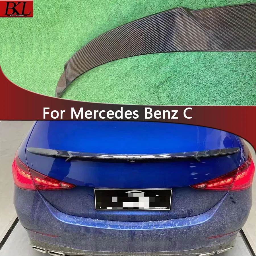 

Carbon Fiber Spoiler For Mercedes Benz C Class W206 C200 C260 Shunt Rear Tail fins Duckbill Car Wing Retrofit the rear wing