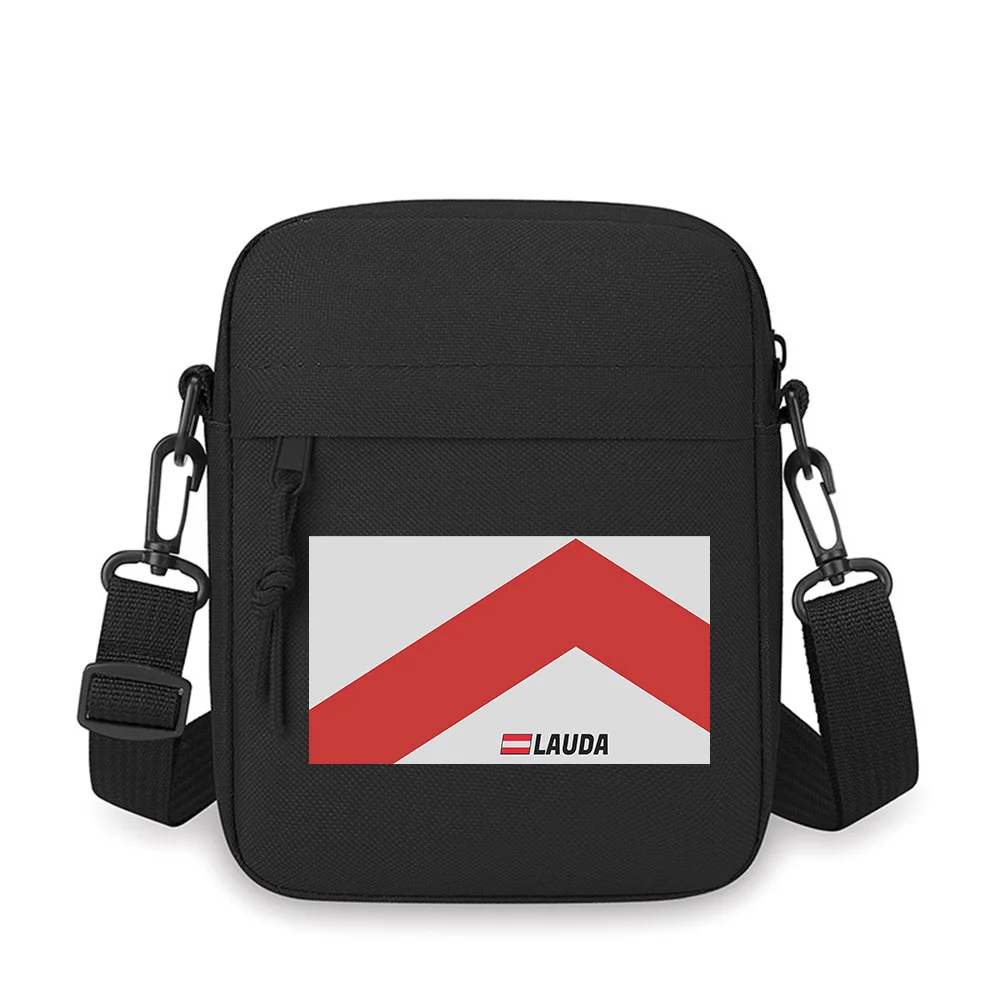 

Red geometric shape with logo Men Crossbody Bag Single Shoulder Women Cartoon Anime Film Printing Design Unisex