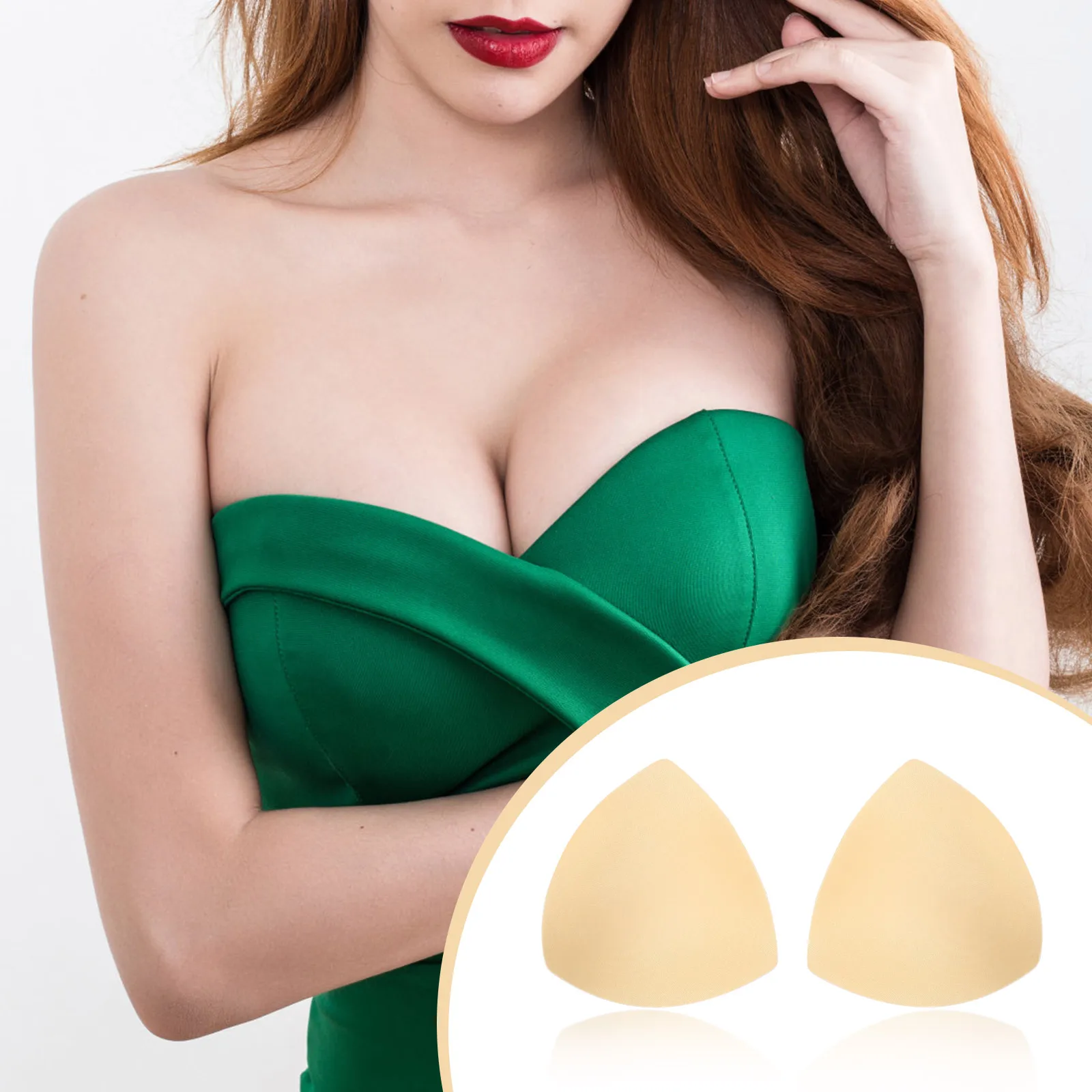 

Removable Bra Inserts Pads Lightweight No Slip Natural Shape Coverage for Women Sports Yoga Bikini Nursing Bras