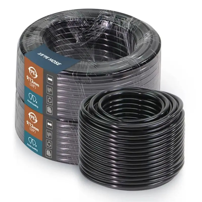 

ABKJ-Garden Black PE Hose OD-12Mm Drip Irrigation Pipe 9/12Mm Watering Tube For Spout System Sprinkler Fittings