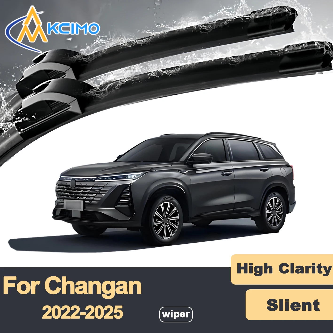 

Premium Rubber Durable Silent Windshield Wiper Blades 2pcs for Changan CS75 Plus II 2022-2025 Front Wiper Blades Set
