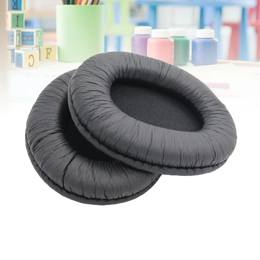 

2Pcs Headset Earpads Black Soft Durable Memory Foam Protein Replace Old Renew Headphones Easy Installation
