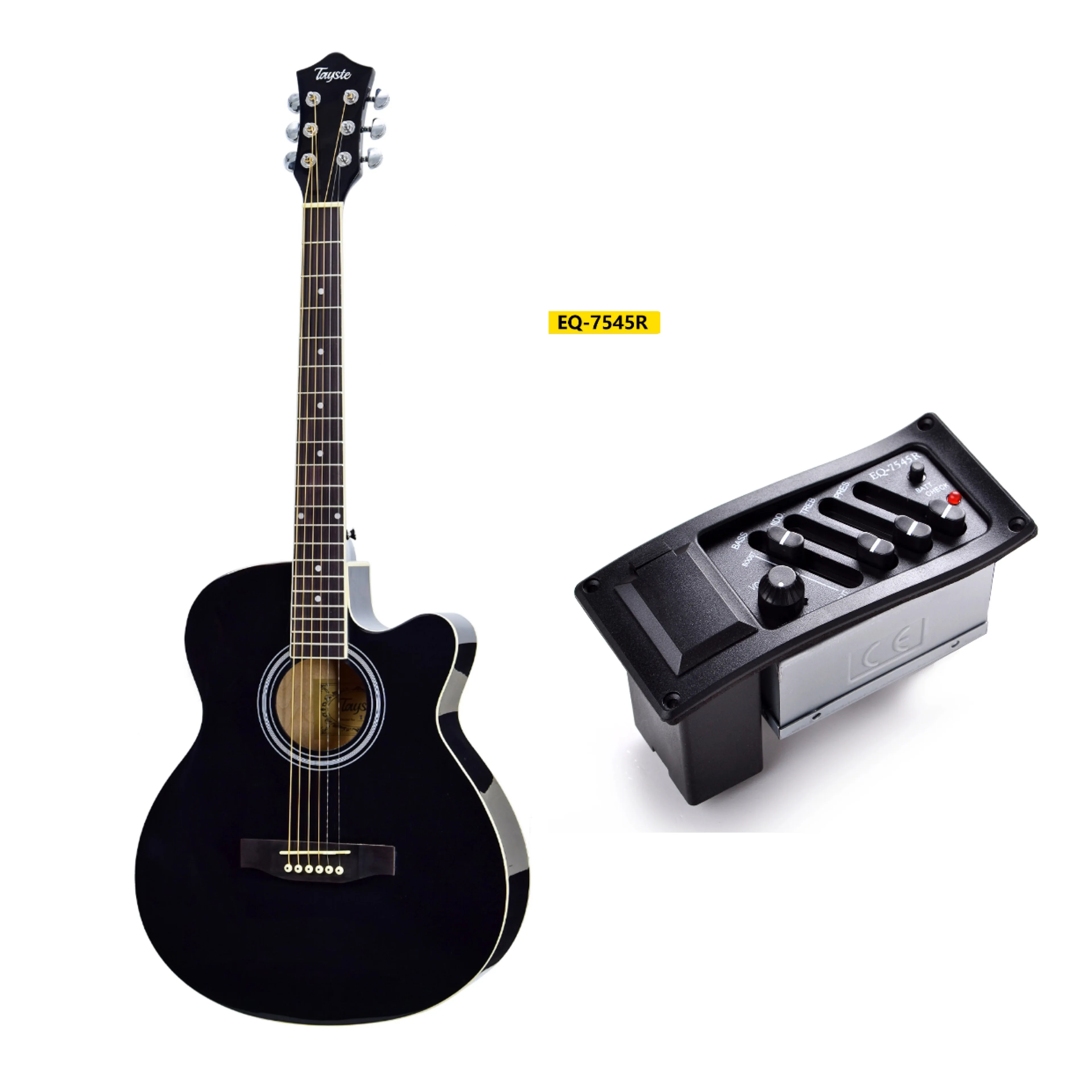 YYHC-China wholesale customize musical instruments 6 strings guitar 40inch high gloss beginner acoustic guitar