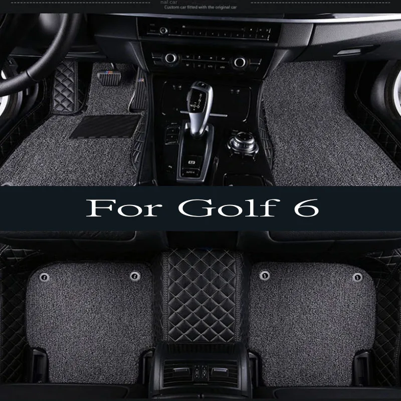 

Car Floor Mats For Golf 6 2012 2011 2010 2009 Carpets Foot Pads Custom Accessories Interior Pedals Product Rug For VW vw