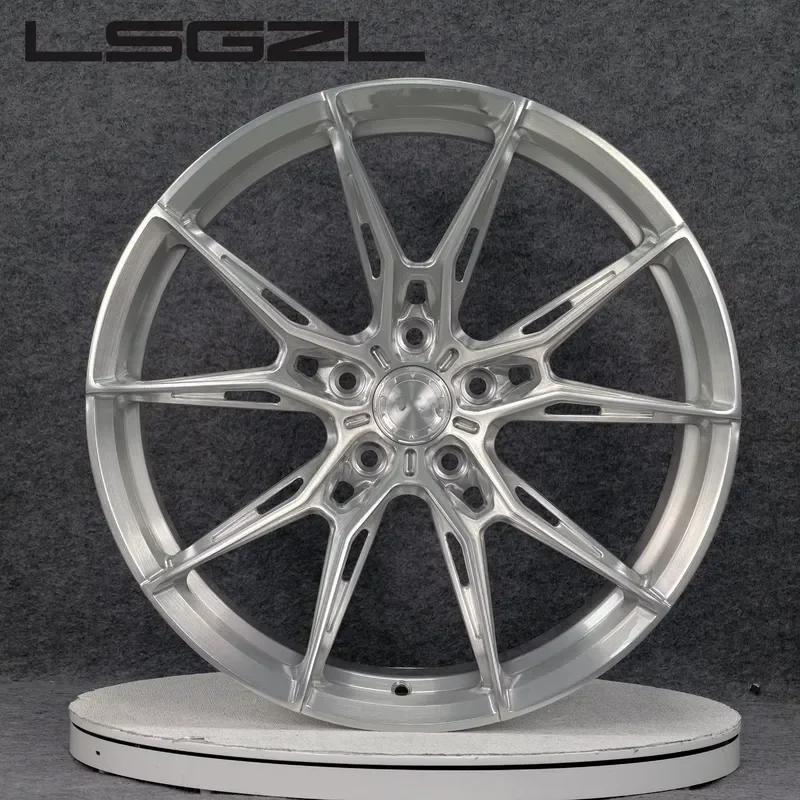 i LSGZL Forged Monoblock 1 Piece Brushed 5x114.3 5x130 5x120 5x112 Custom Alloy Car Wheel Rim for