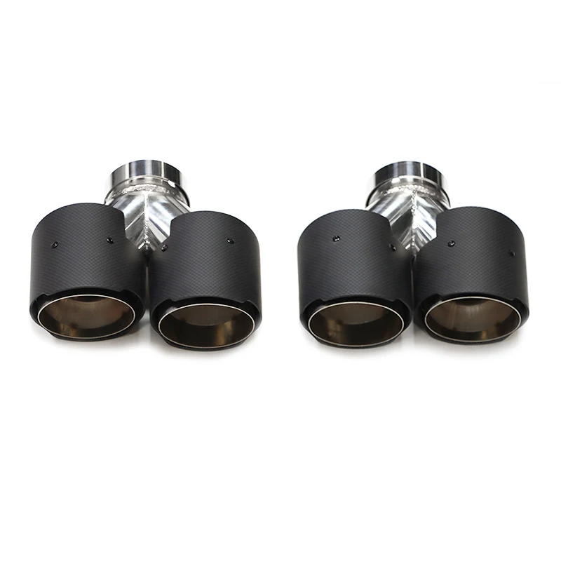Quad Koolstofvezel Uitlaat Tip Voor BMW F10 F11 535d 535i 640i 640d Auto Uitlaatsysteem Nozzle Uitlaat Tuning Uitlaat Tip