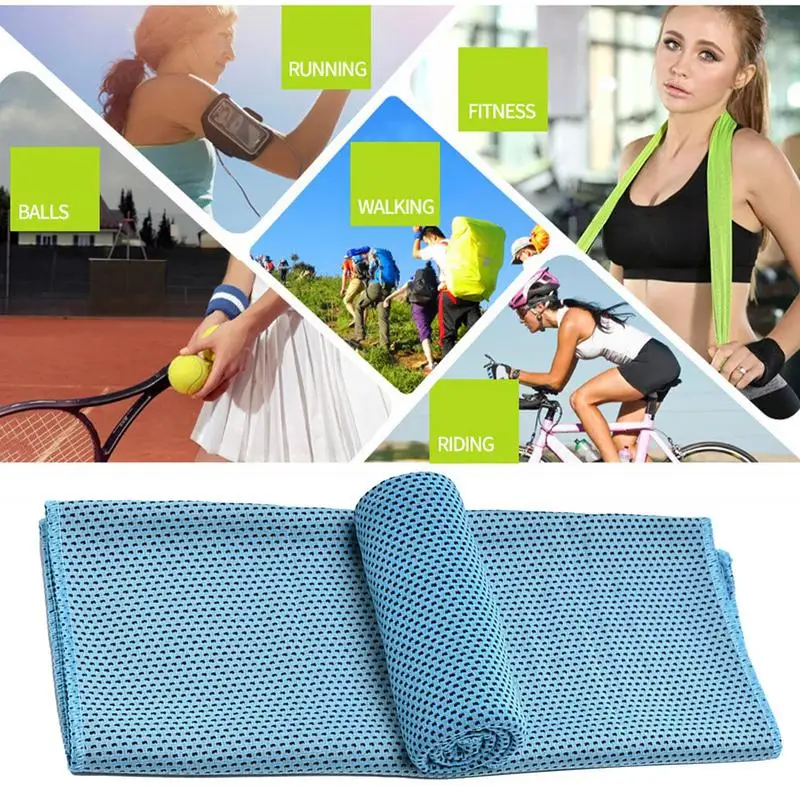 

Breathable Yoga Sport Cooling Towels Summer Sports Hot Weather Cooling Towels Soft Cold Towel Portable Instant Cooling Towel