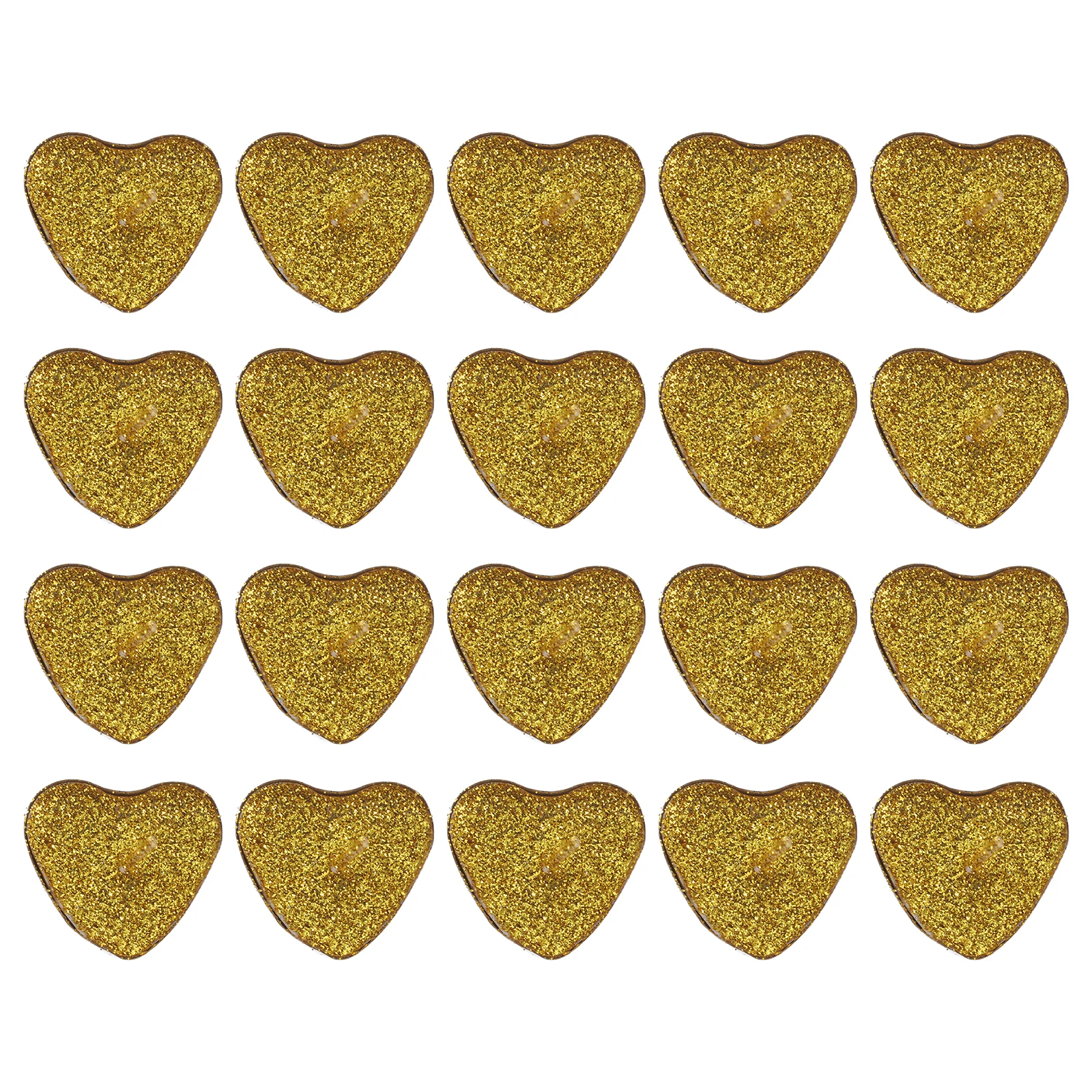 

30 Pcs Heart-Shaped Romantic Candles Mini Decor Gold Powder Memorial Occasion Tealight Paraffin Marriage Proposal