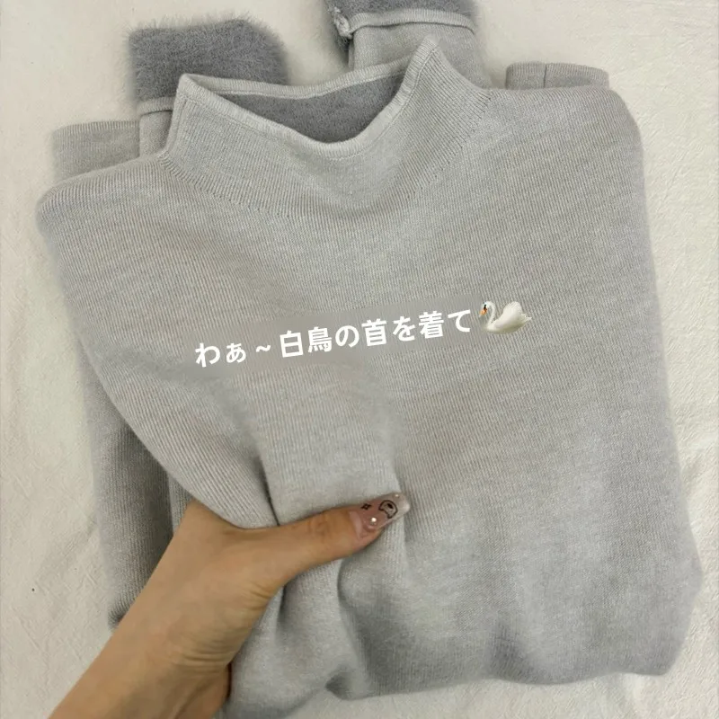 Thickened Fleece High Collar Women's Sweater Dongguan Daliang Autumn Winter Warm Base Shirt Guangzhou Thirteenth Factory