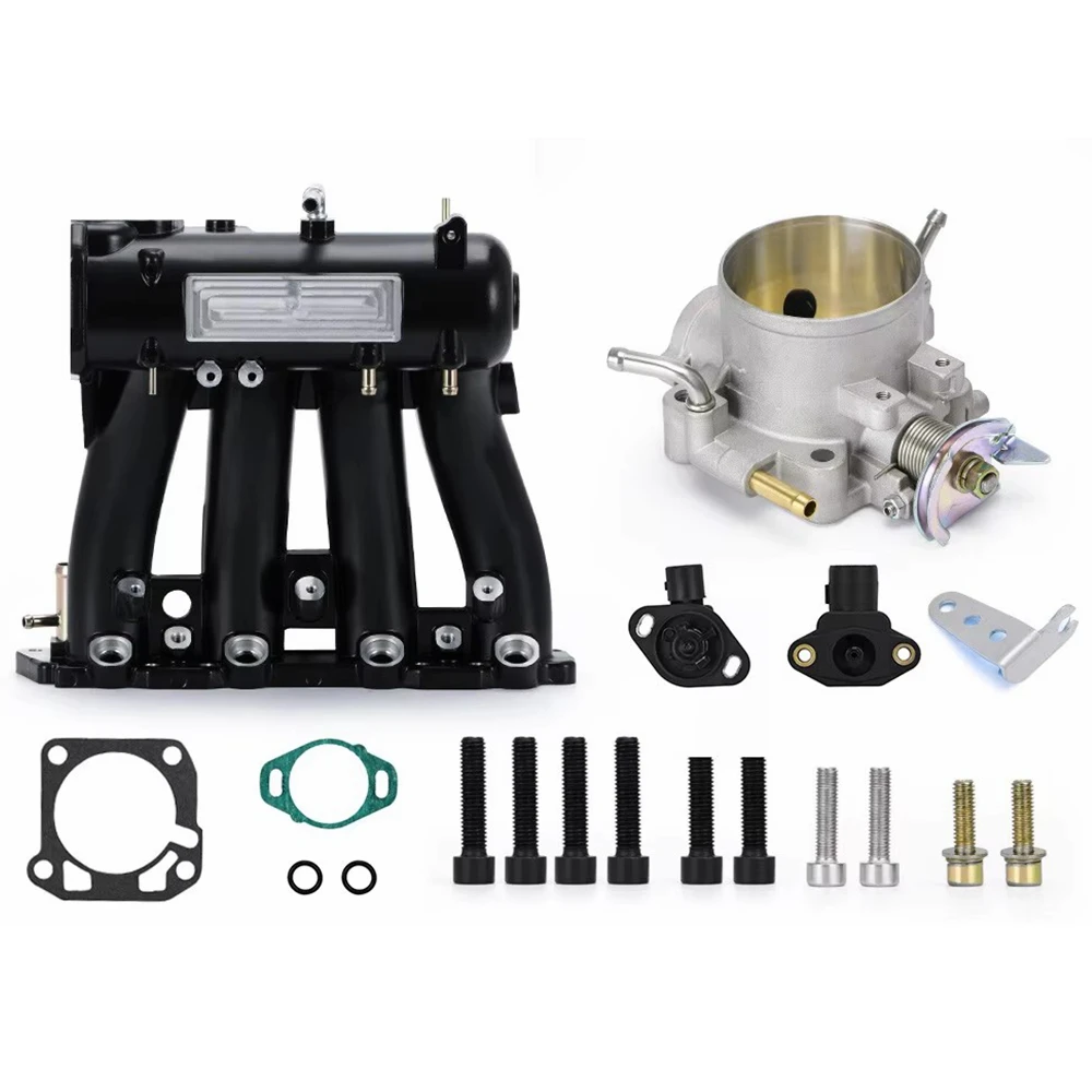 

D15 D16 D Series Intake Manifold +70mm Throttle Body For Honda Civic CRX DEL SOL