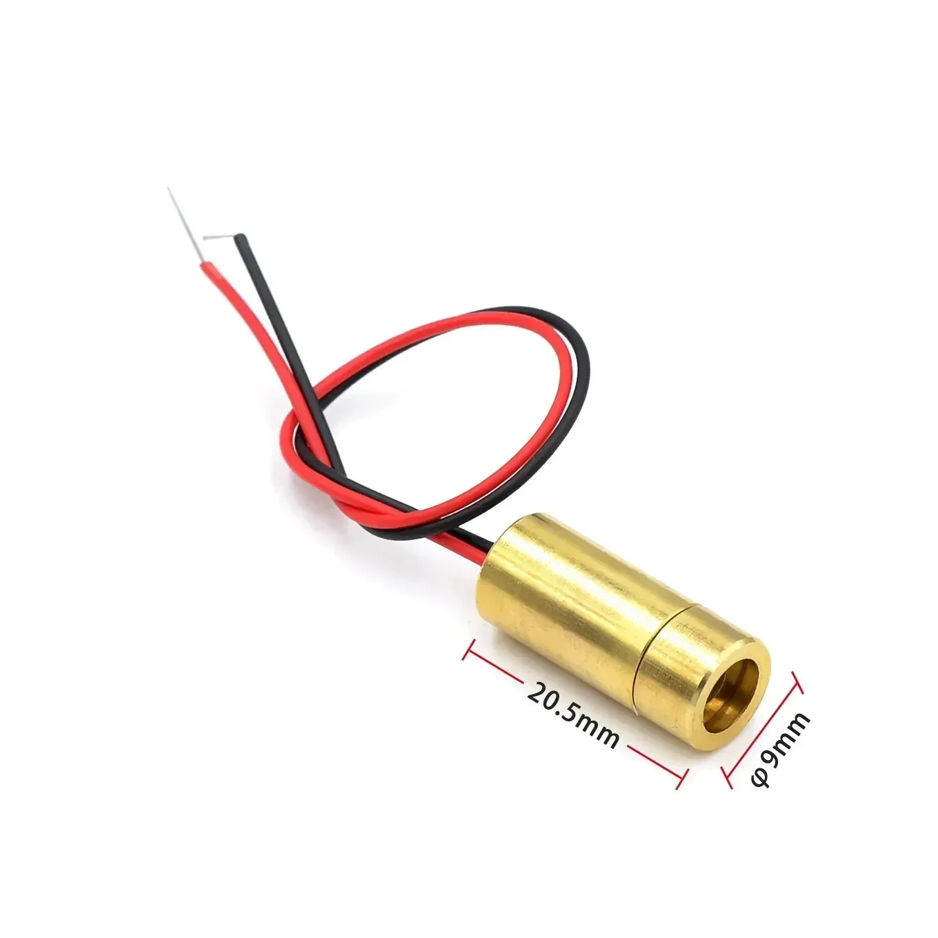 10 ชิ้น/ล็อตเลเซอร์ 650nm 9 มม.3V 50mW เลเซอร์โมดูลไดโอดสีแดงหัวทองแดง 5MW