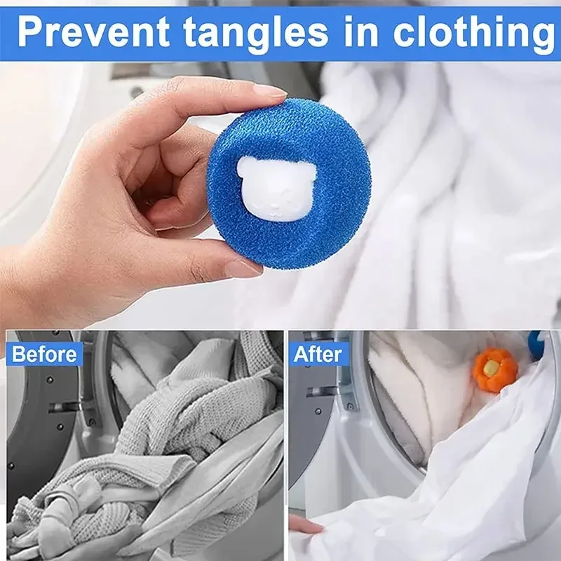 1-5pcs Pet Hair Remover Reusable Ball Laundry Washing Machine Filter Wool Sticker Cat Hair Remover Pet Fur Lint Catcher Home image 5