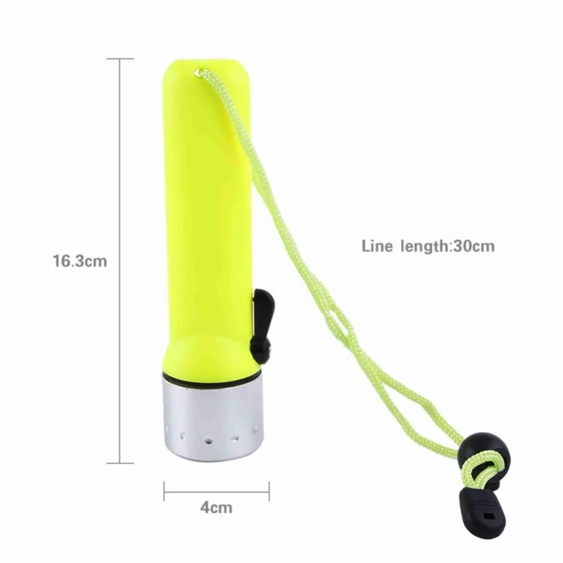 180LM LED مقاوم للماء الغوص مصباح يدوي الفلورسنت الأخضر تحت الماء الشعلة مع حزام اليد #4