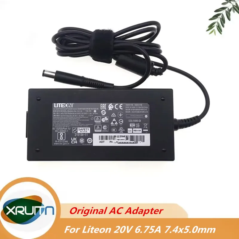 

Оригинальный адаптер переменного тока liteon 20 В 6,75 А 135 Вт PA-1131-76 Зарядное устройство 7,4x5,0 мм Блок питания для ноутбука оригинальный PA-1131-72