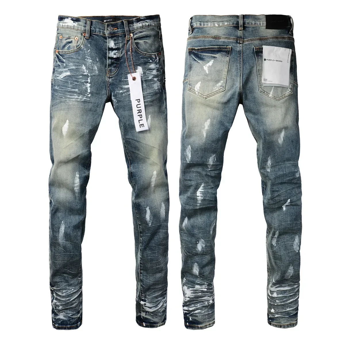 Purple Brand Jeans Fashion High Quality Repair Low Rise Skinny Denim 28-40size pants