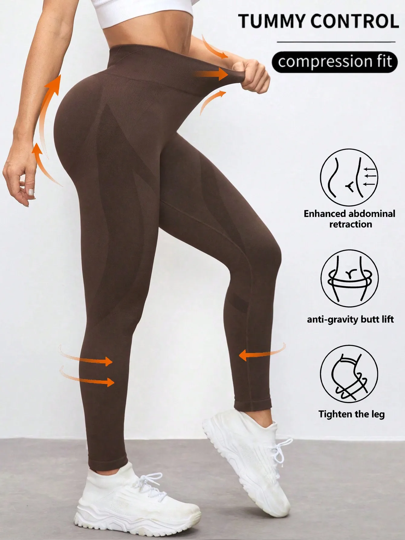 Seamless Butt Lifting Workout Leggings For Women, High Waist Yoga Compression Tights Pants, Women\'s Activewear