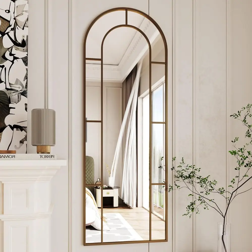 

Зеркало-арка 58 дюймов, винтажное, настенное, в форме оконной рамы