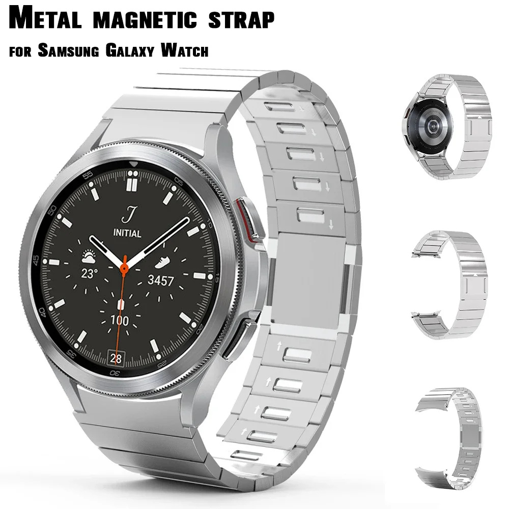 

Stainless Steel Band for Samsung Galaxy Watch6 Classic 43Mm 47mm Watch4/5 40 44mm 42 46mm Magnetic Bracelet for Watch 5 Pro 45mm