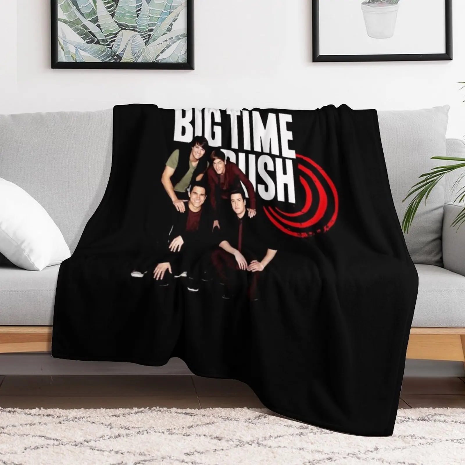 Big Time Rush logo and members Throw Blanket warm for winter Thermal Blankets