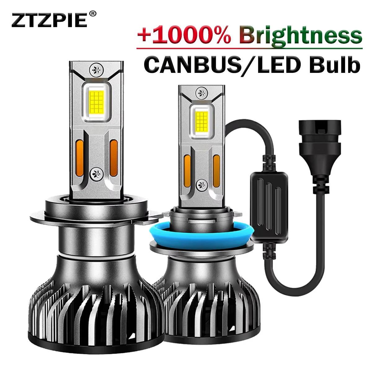 ZTZPIE 6500k H7 H4 H11 LED Car Headlight Bulbs HB4 9005 9006 H1 Lamp CSP 9570 High Brightness Vehicle Fog Lighting 12V