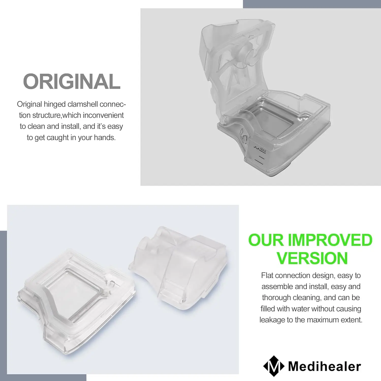 Сменная водяная камера для AirSense 10 и AirCurve 10, улучшенная версия, стандартная водяная ванна, совместимая с Resmed, распродажа