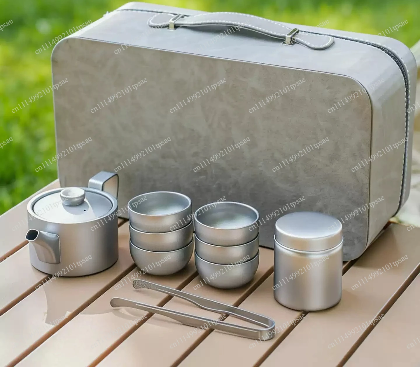 Pure Titanium Tea Pot with Infuser Filter Premium Tea Set Gift Box Portable Gongfu Teapot for Outdoor Camping Hiking Travel Car