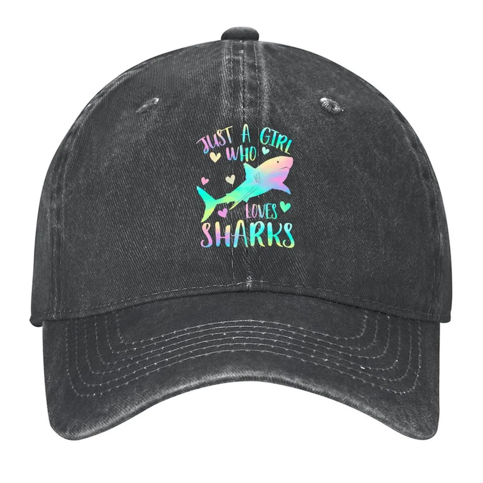 

Just a Girl Who Loves Sharks Cute Shark Lover Girls Themed Baseball Cap Cosplay beach hat luxury woman cap Golf Men Women's