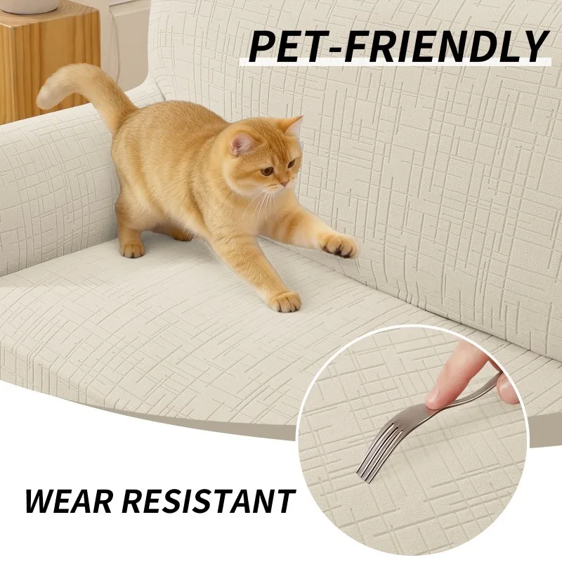 1/2/3/4 Seat Universal Stretch Sofa Cover Anti Slip Furniture Protect Full Wrap Couch Cover Pet Friendly Washable Sofa Slipcover