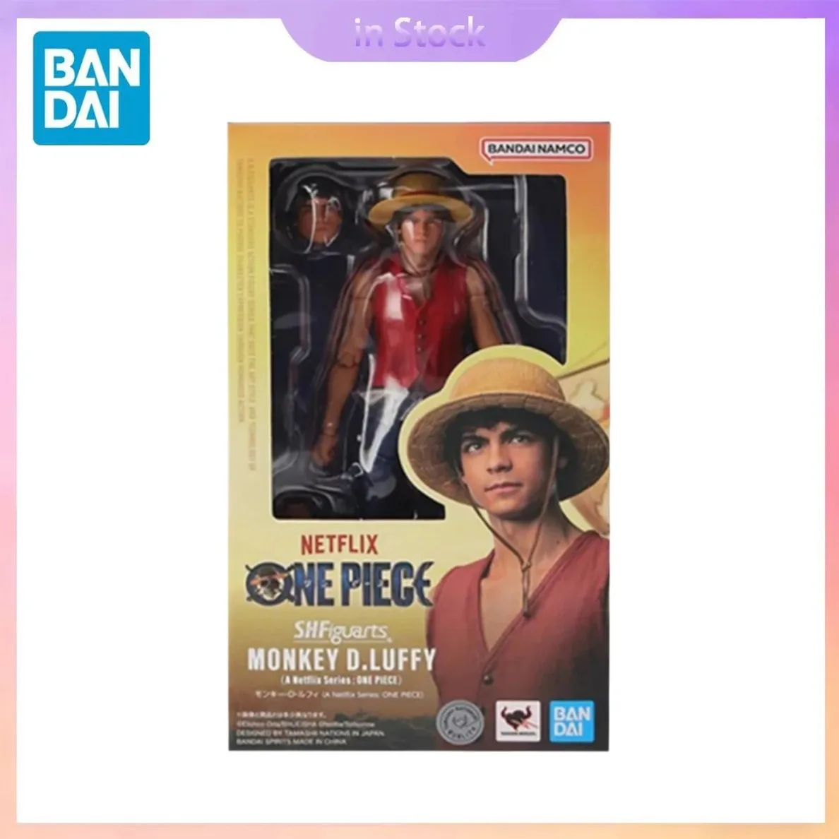 

In Stock Original Bandai Genuine SHF Monkey D. Luffy One Piece Season 1 Anime Collection Action Figure Model Kits Toys Gifts