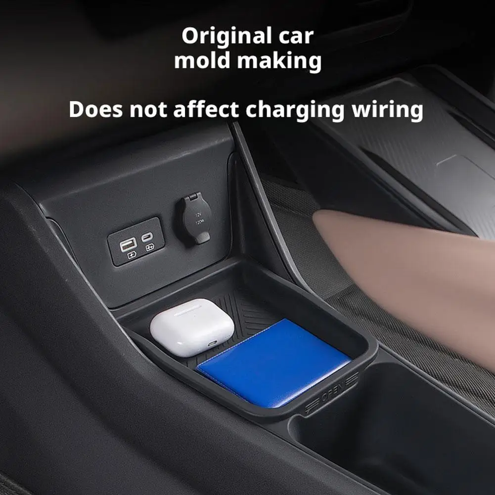 

For BYD Seagull Car Center Console Storage Box Under Case Box Organizer Console Double-layer Center Storage Handrail Auto W9A5