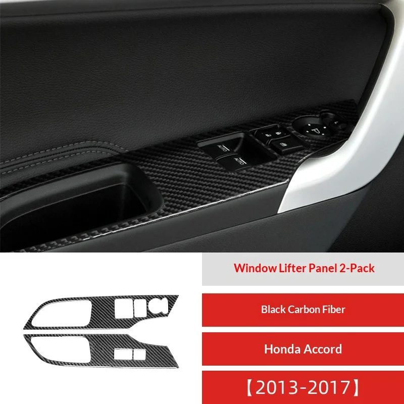

Для 13-17 Accord девятого поколения, модификация салона автомобиля, углеродная литературная оконная панель, декоративная наклейка