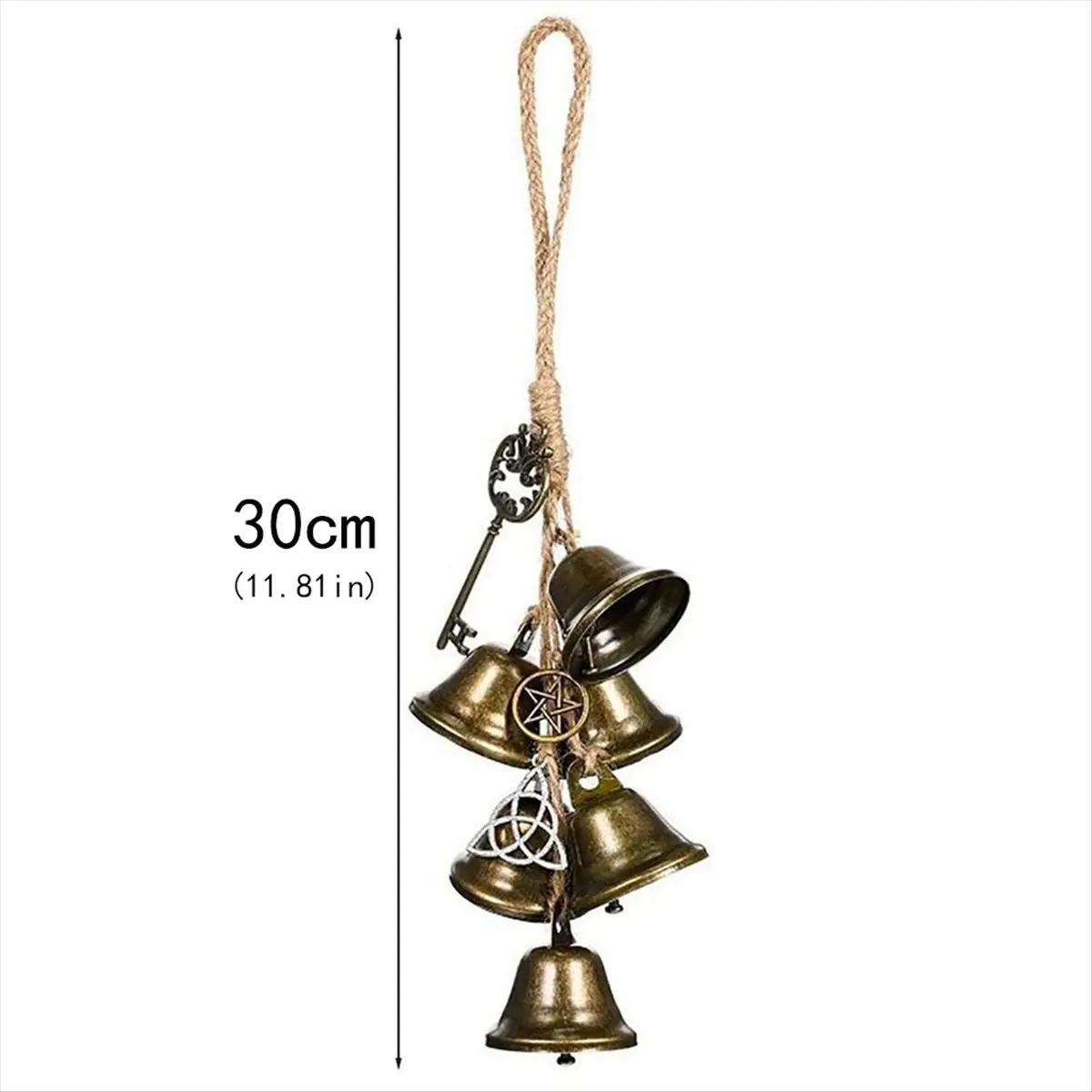 [HIGH] 2Pcs Witch Wind Chime Door Hanging Wind Chime Bell Decor Witches Bells Temple Wind Bell Retro Wind