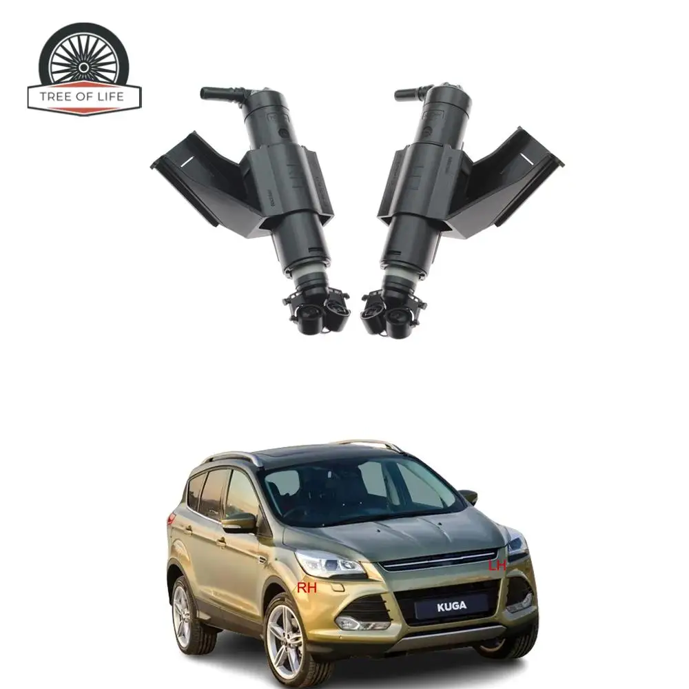 1 pair For Ford Escape Kuga 2013 2014 2015 2016 Car Front Headlamp Washer Nozzle Headlight Water Sprayer Jet Cap CV4413L015AB ﻿