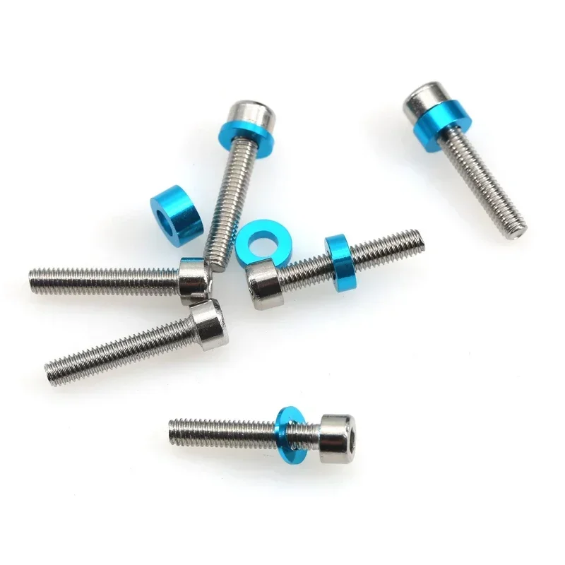 For RC Car TAMIYA 53539 TT02 TT01 XV01 XV02 HSP WLtoys HPI YOKOMO 24pcs M3 Screw Spacer Set 3mm Screws Flat Gasket Washer Spacer