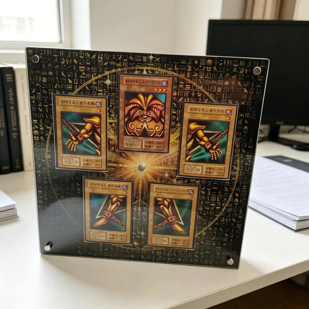 DIY Acrylic Card Brick for Yu-Gi-Oh! Exodia Collection Card Tabletop Protective Display Stand Toy Holiday Gift Excluding Card