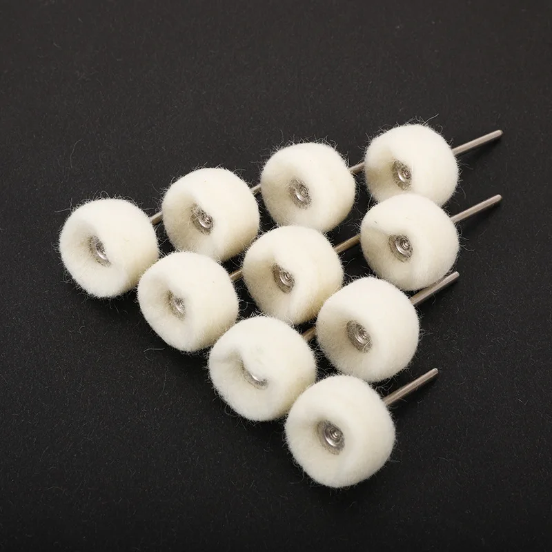 3mm Mini Wool Fiber Grinding Sanding Head Abrasive Disc Felt Shank Buffing Wheels Polish Brush Drill Rotary Tool Accessories