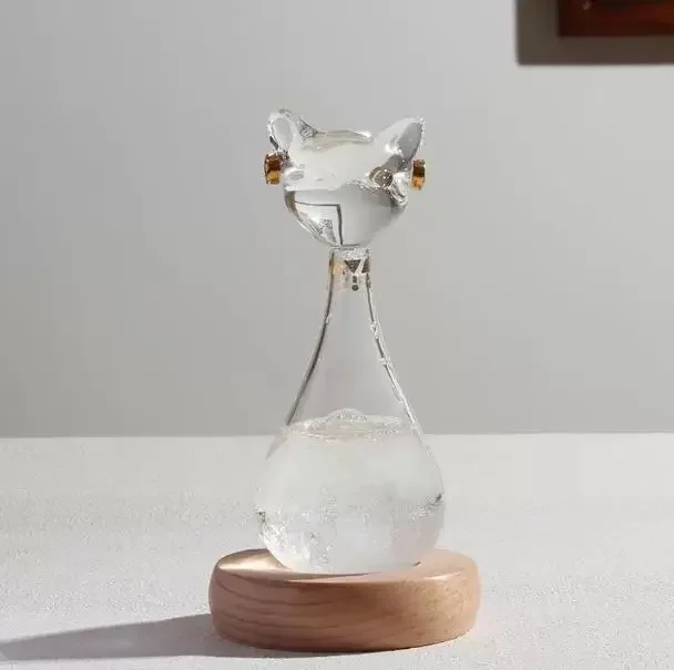 New Clear Rainstorm Glass Weather Forecast Bottle Mini Liquid Hourglass for Home Office Decor Art Craft Ornaments