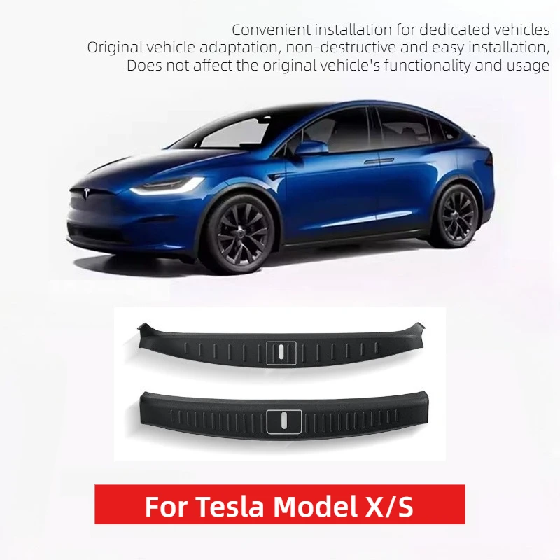 

For Tesla Model X/S Trunk Threshold Strip TPE Back Sill Anti Scratch Protection Lid Guard Rear Cargo Anti-dirty Car Accessories