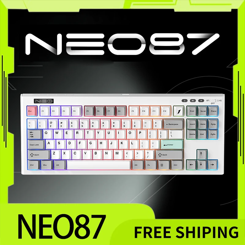 1stplayer NEO87 Mechanical Keyboard Three Mode TYPE-C Hot-swapp E-Sports Gaming Customized Accessories For Desktop Office Gifts