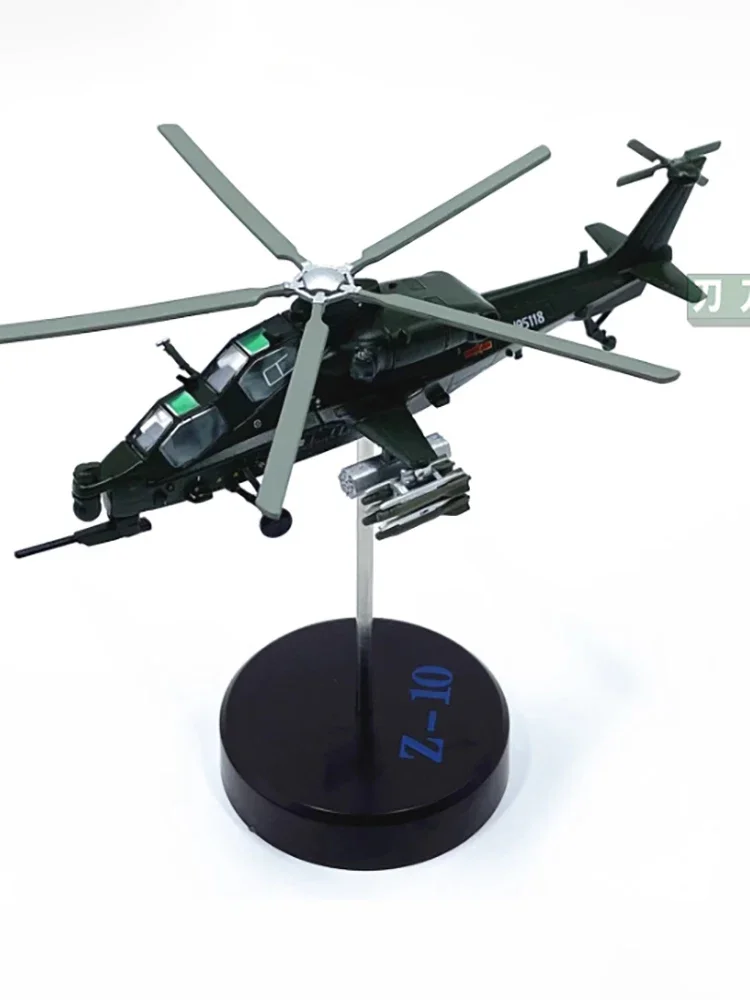 Diecast 1:100 Scale Z-10 helicopter Alloy finished aircraft simulation model Static decoration Souvenir gifts for adult boy