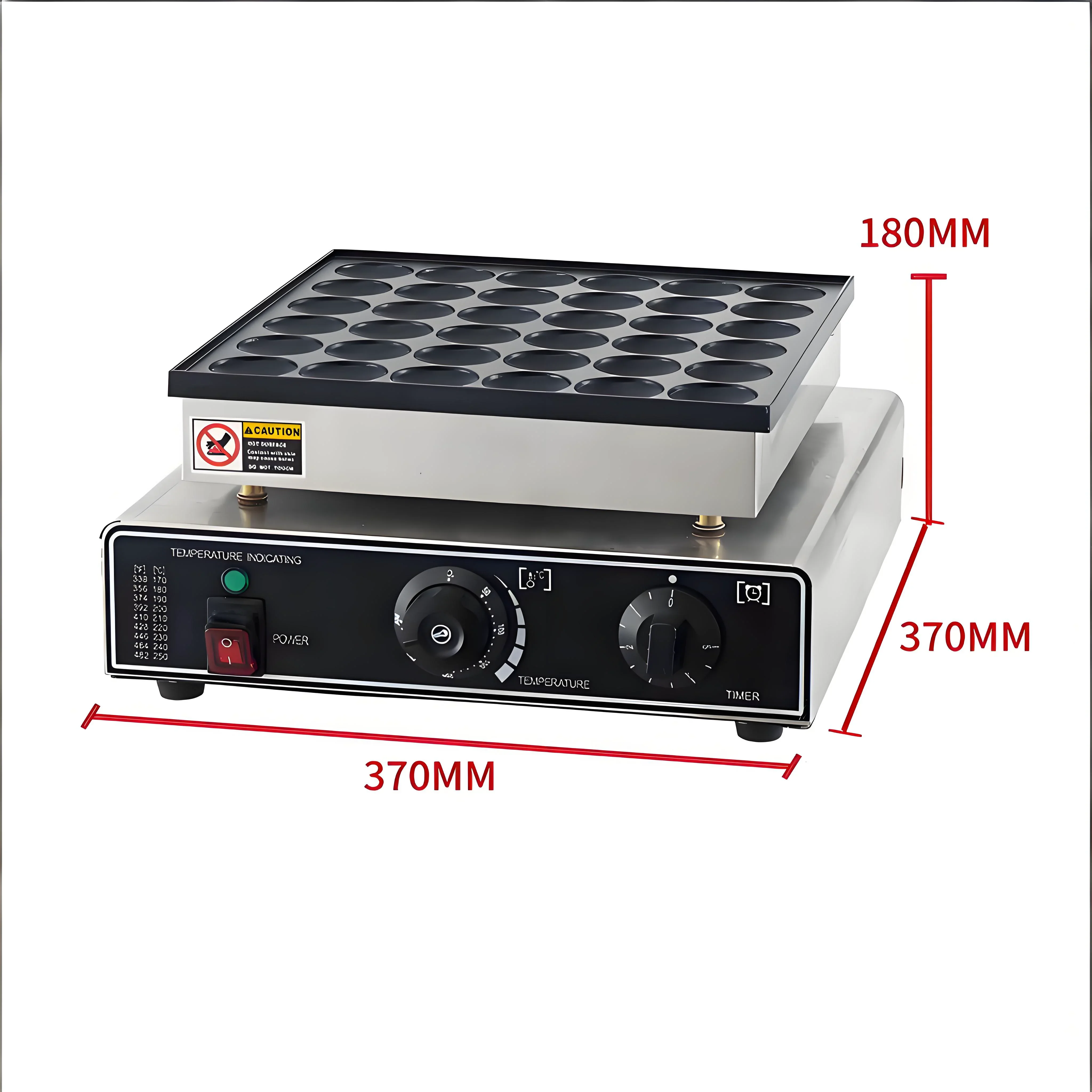 Catering Commercial Snack Making Tool, 36-Hole Waffle & Pancake Processing Unit for Food Workshop