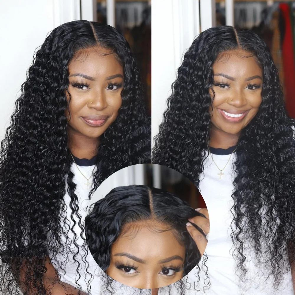 

High Density Real 13x6 HD Lace Front 15A Super Double Drawn Glueless Wigs Jerry Curly Pre Plucked Brazilian Remy Human Hair Wigs