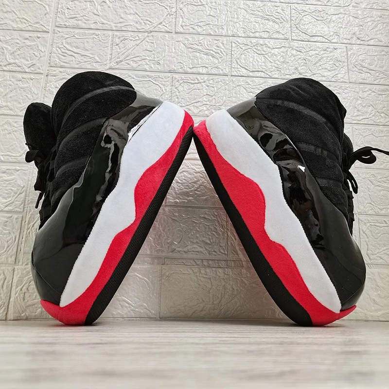 Winter fluffy home slippers Popular on Instagram Soft Non-slip thick sole living room shoes funny High-top warm shoes，men women