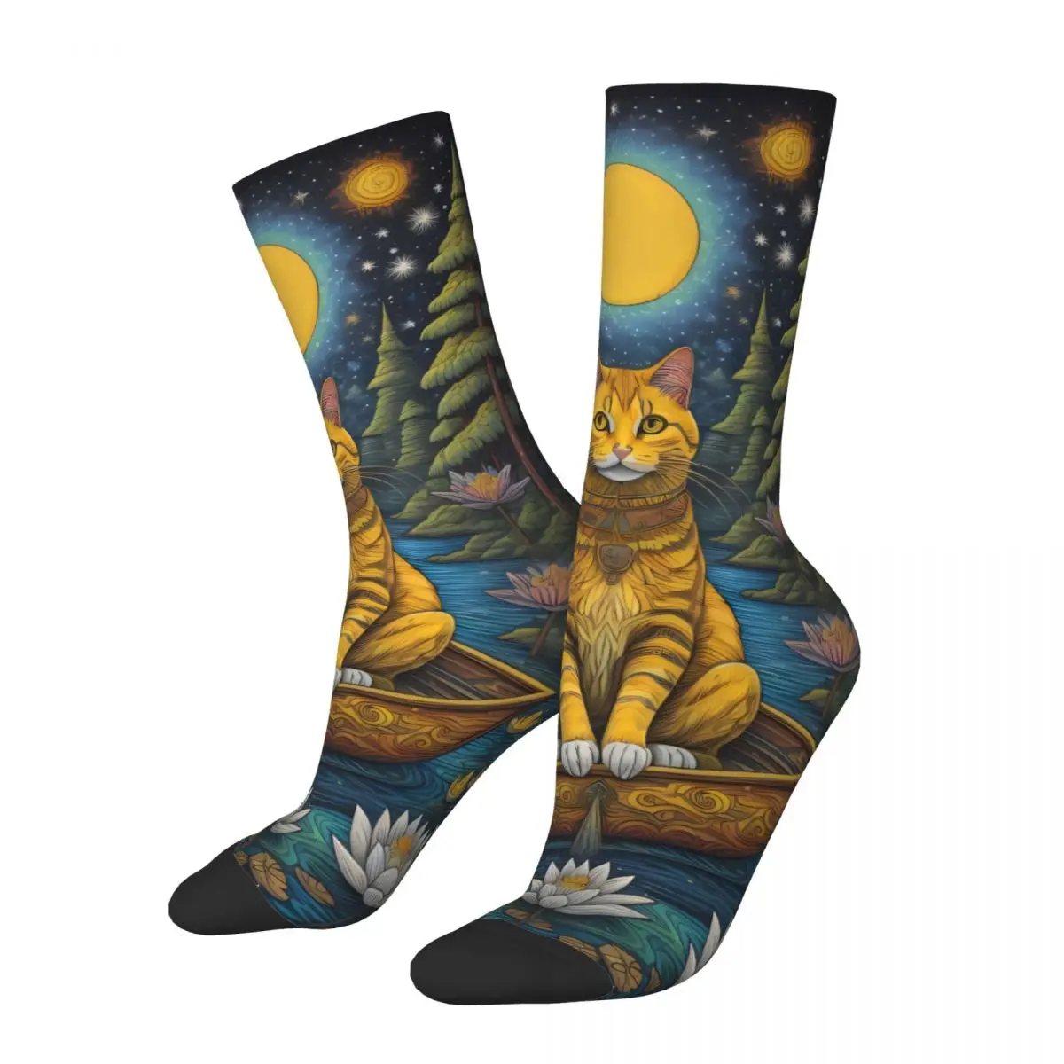 Beautiful Animals Socks Printed Men's Stockings Polyester