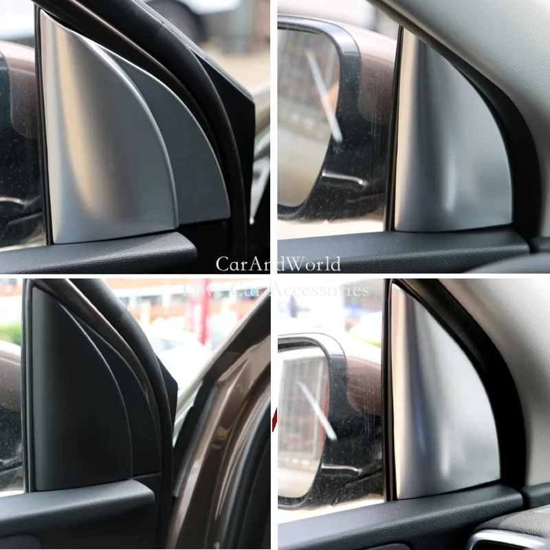 

Front Window Triangle Cover Interior Triangle Box Sequin Frame Trim For KIA Sportage QL 2016-2018 Chrome Sticker Car Accessory