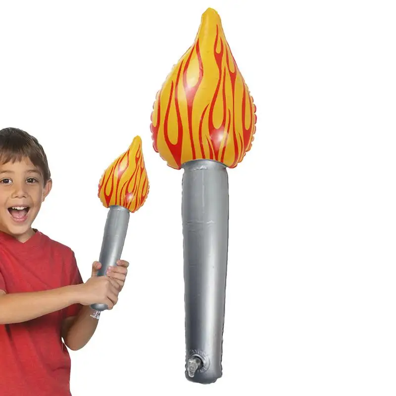 Medieval Party Halloween Inflatable Torch Stick Flame Toy Carnival Prizes For Kids Theme Photo Props Costume Accessories 2024