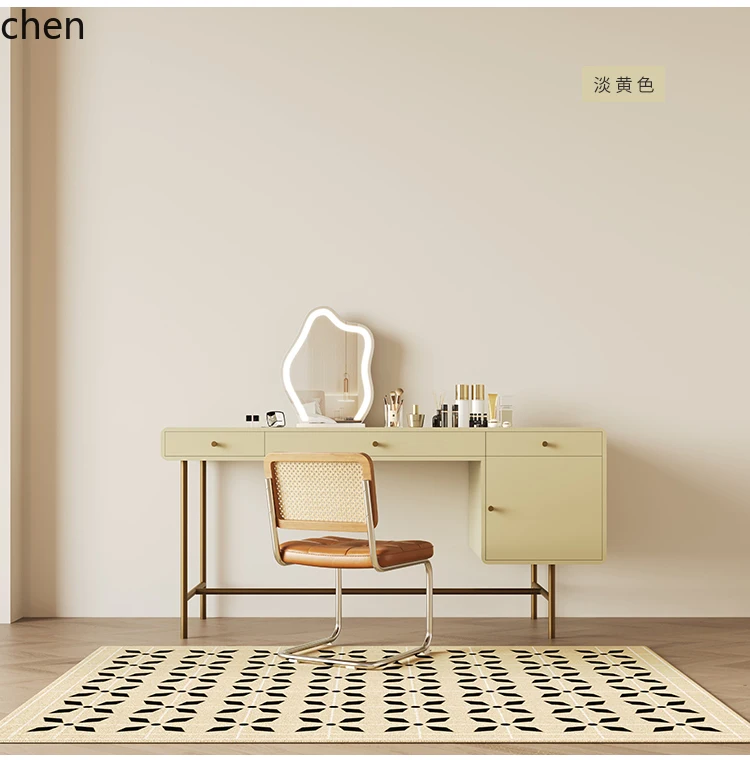 ZML solid wood dresser retro bedroom modern minimalist makeup table dresser bedside cabinet