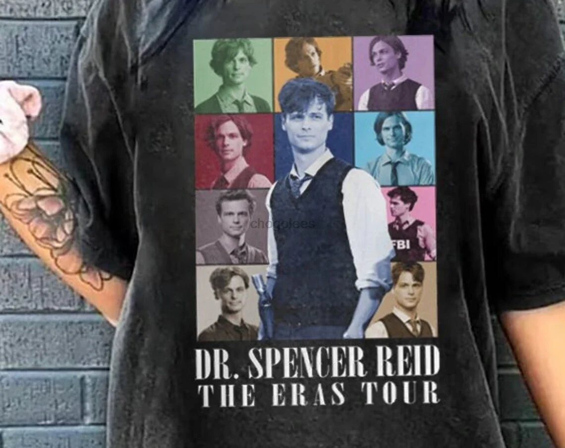 Dr. Spencer Reid Criminal Minds Eras Tour Sweatshirt Spencer Reid Vintage Graphic Unisex Retro 90\'s Fans Homage T-shirt Gift For