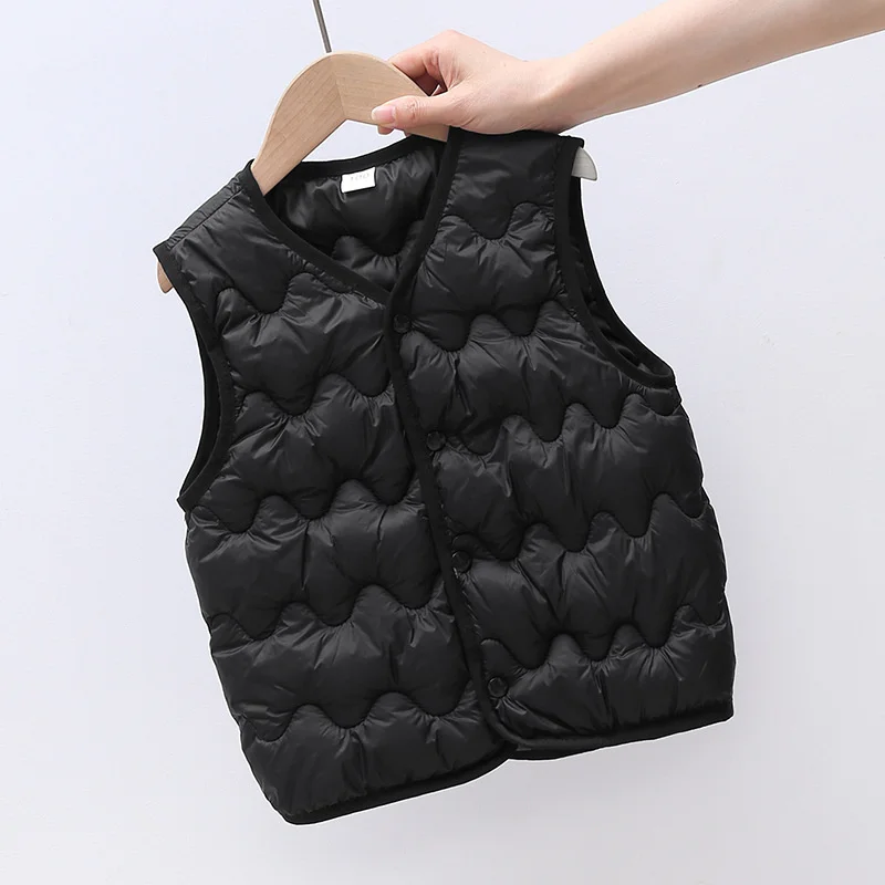 

Boys Vest Baby's Kids Waistcoat Down Jacket 2024 Classic Warm Plus Thicken Winter Autumn Teenagers Windproof Christmas Gift Chil