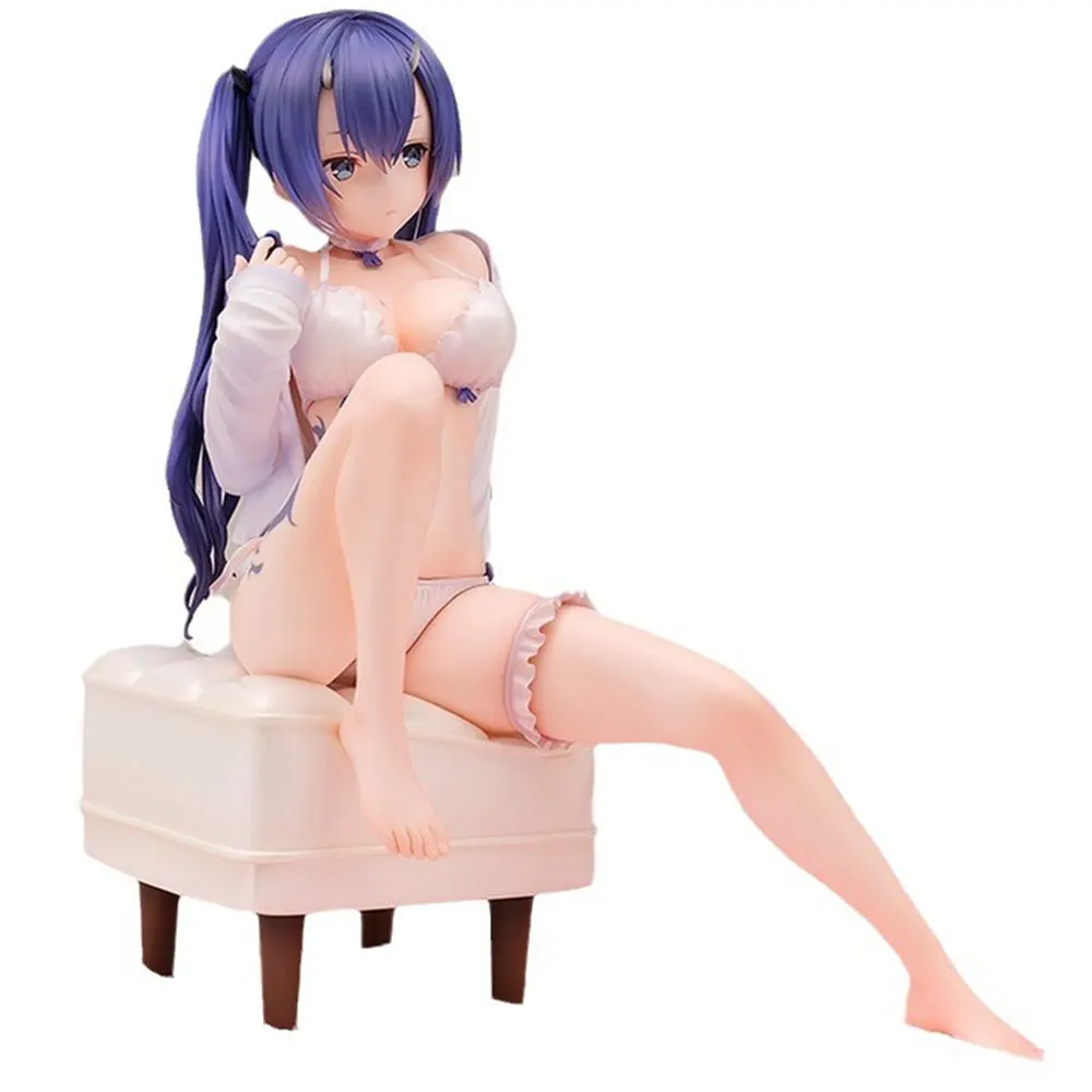 21CM Anime Blue Ghost Girl Figure Sitting Position Anime Model Toys Gift Doll Collection Decoration PVC